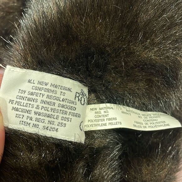 Vintage Russ Berrie Ontario Parks Black/Brown Ursa the Bear 10” Excellent Con… - Picture 9 of 10